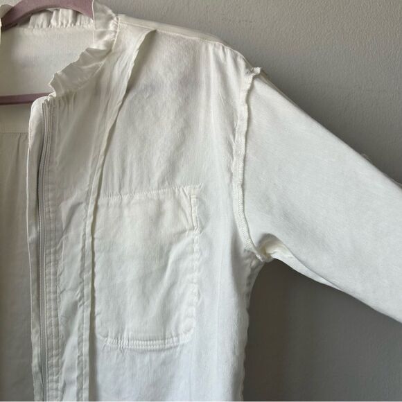 Marc Cain Utility Linen blend Jacket in off-white - Picture 8 of 13